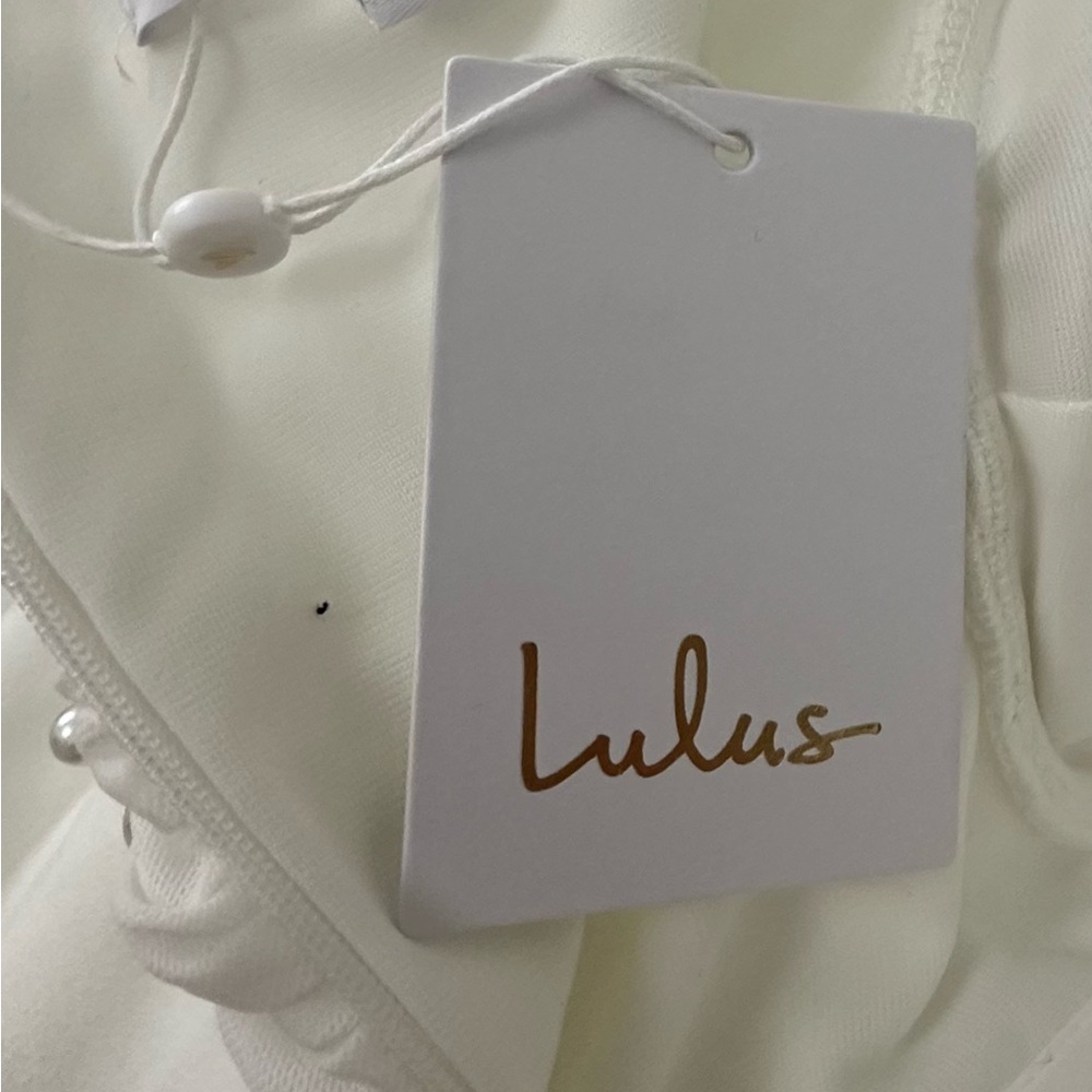Lulu's Strapless White Dress - Picture 7 of 7